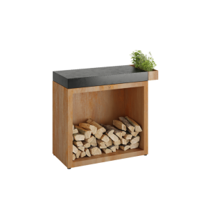 OFYR Butcher Block Storage 90 Corten Dark Grey Ceramic - Image 1