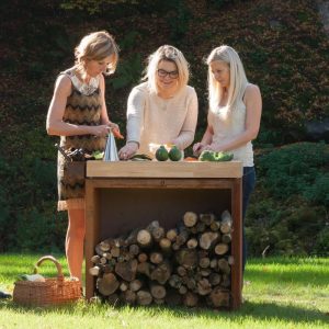 OFYR Butcher Block Storage 90 Corten Teak Wood - Image 2
