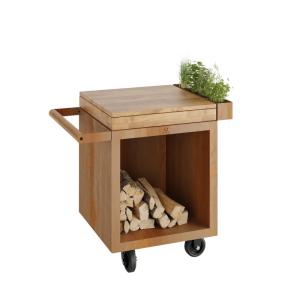 OFYR Mise en Place Table Corten 65 PRO Teak Wood - Image 1