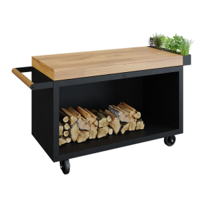 OFYR Mise en Place Table Black 135 PRO Teak Wood - Image 1
